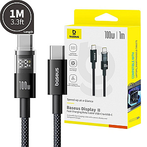 Baseus Display 2 100W USB-C to USB-C Cable with Power Display - 1M Baseus Display 2 100W USB-C to USB-C Cable with Power Display - 1M