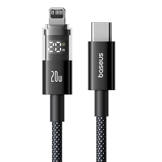 Baseus Display 2 20W USB-C to Lightning Cable with Power Display - 1M