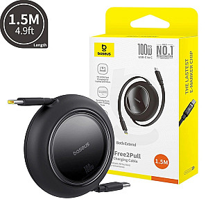 Baseus Free2Pull Mini 100W Retractable USB-C to USB-C Cable - 1.5M