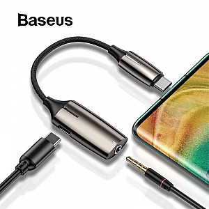 Baseus L60 2-in-1 Type-C Male to Type-C & 3.5mm Headphone Jack Adapter