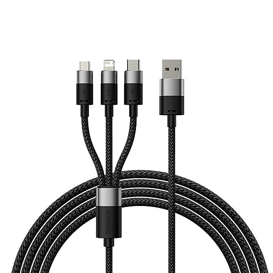 Baseus StarSpeed 3-in-1 USB-A to Micro USB + Lightning + USB-C Charging Cable 3.5A - 1.2M