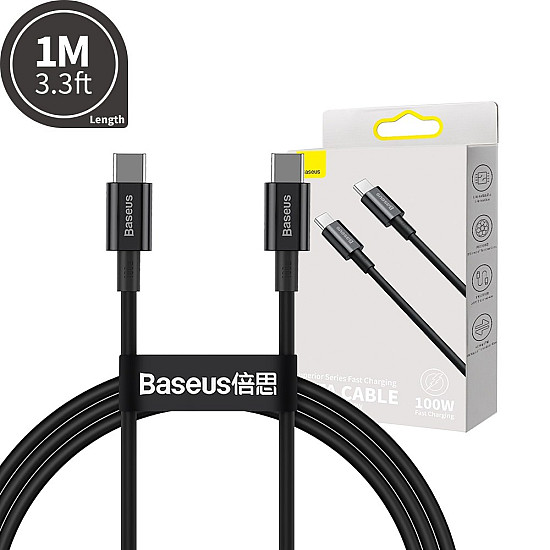 Baseus Superior Series 100W USB-C to USB-C Fast Charging Cable - 1M