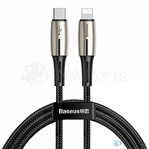 Baseus USB Type-C to 8 Pin Lightning 18W PD Quick Charge Zinc Alloy Cable for iPhone - 1.3M