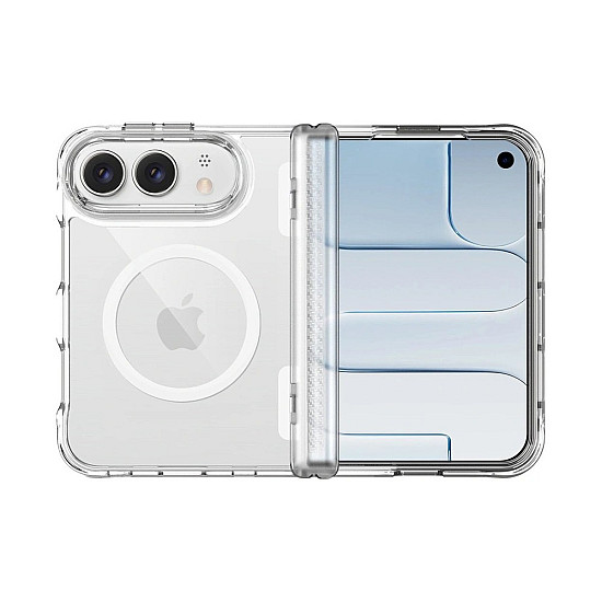 Clear Case with Hinge Protection and Magnetic Ring for iPhone Duo