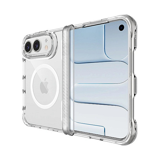 Clear Case with Hinge Protection and Magnetic Ring for iPhone Duo