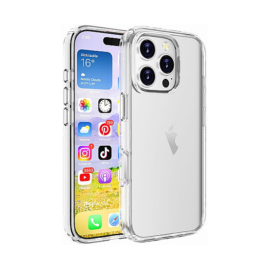 UTIA Ultimake Shockproof Bumper Clear Case for iPhone 16 Pro Max