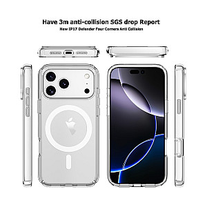 UTIA Shockproof Clear Case with Magnetic Ring for iPhone 17 UTIA Shockproof Clear Case with Magnetic Ring for iPhone 17