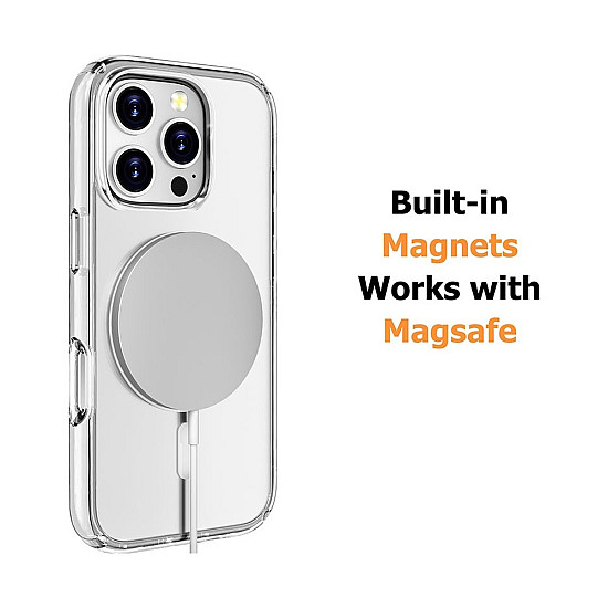 UTIA Shockproof Clear Case with Magnetic Ring for iPhone Air