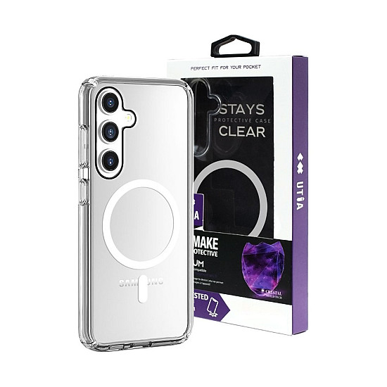 UTIA Shockproof Clear Case with Magnetic Ring for Samsung Galaxy S24 / S25