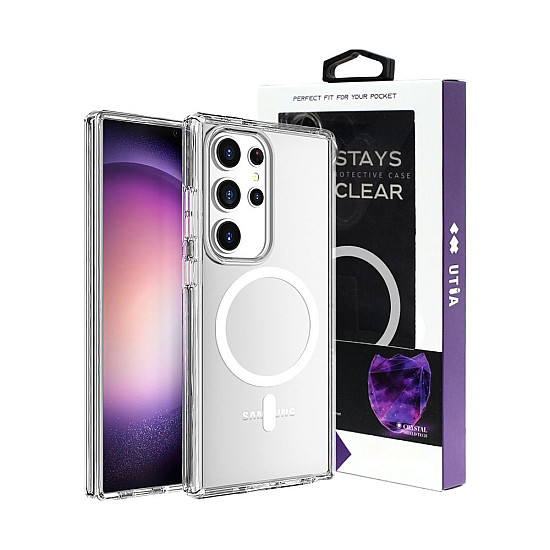 UTIA Shockproof Clear Case with Magnetic Ring for Samsung Galaxy S26 Plus