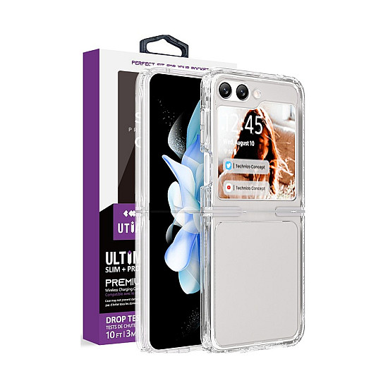 UTIA Ultimake Shockproof Bumper Clear Case for Samsung Galaxy Z Flip5