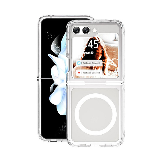 UTIA Shockproof Clear Case with Magnetic Ring for Samsung Galaxy Z Flip6