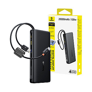 Baseus EnerFill FC41 20000mAh Power Bank / 100W USB-C PD / Dual Built-in USB-C Cables
