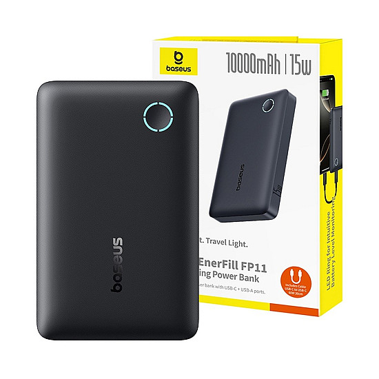 Baseus EnerFill FP11 10000mAh Power Bank / 15W USB-C + USB-A / Dual Output