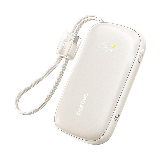 Baseus EnerFill Qpow 3 Ultra 10000mAh Power Bank / 45W USB-C PD / Detachable USB-C + Lightning Cable
