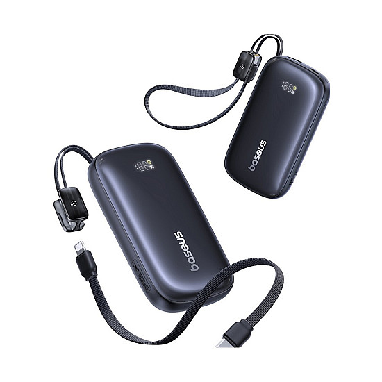 Baseus EnerFill Qpow 3 Ultra 10000mAh Power Bank / 45W USB-C PD / Detachable USB-C + Lightning Cable