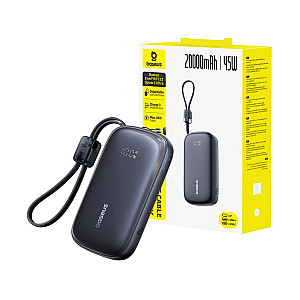 Baseus EnerFill Qpow 3 Ultra 20000mAh Power Bank / 45W USB-C PD / Detachable USB-C + Lightning Cable