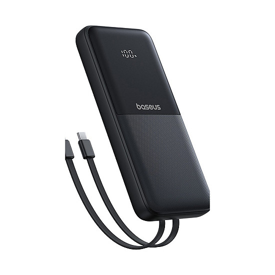 Baseus Lipow 10000mAh Power Bank / 22.5W Built-in USB-C + Lightning Cables / Digital Display