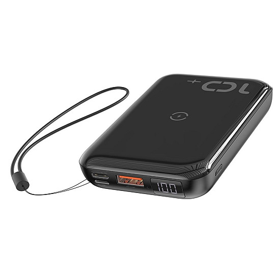Baseus Mini S Bracket 10000mAh Power Bank / 18W USB Type-C PD + QC 3.0 / 10W Wireless / Triple Output