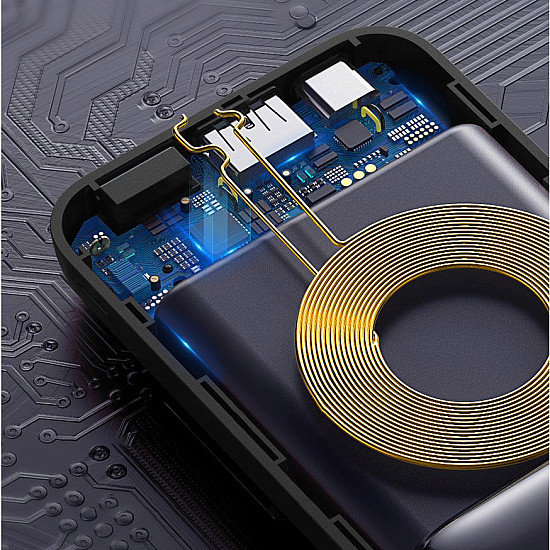 Baseus Mini S Bracket 10000mAh Power Bank / 18W USB Type-C PD + QC 3.0 / 10W Wireless / Triple Output