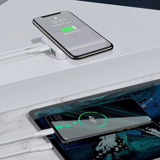 Baseus Mini S Bracket 10000mAh Power Bank / 18W USB Type-C PD + QC 3.0 / 10W Wireless / Triple Output
