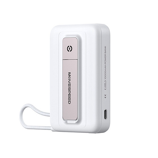 MOVE SPEED MSP16 10000mAh Magnetic Wireless Power Bank / 22.5W / Built-in USB-C Cable + Kickstand (CCC / 3C Certified)