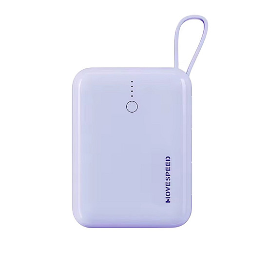 MOVE SPEED Q10 Plus 10000mAh Mini Power Bank / 22.5W / Built-in Dual USB-C Cables (CCC / 3C Certified)