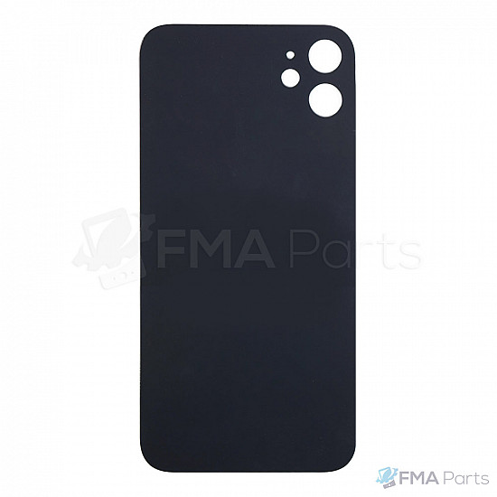Back Glass Cover - Black (Big Hole / No Logo) for iPhone 11