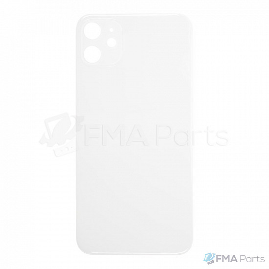 Back Glass Cover - White (Big Hole / No Logo) for iPhone 11