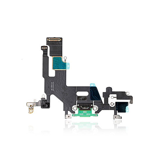 Charging Port with Microphone Flex Cable - Green for iPhone 11 OEM