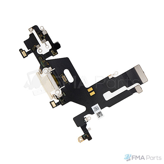 Charging Port with Microphone Flex Cable - White for iPhone 11 OEM