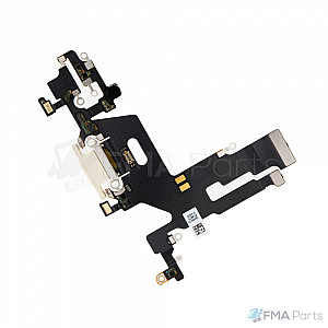 Charging Port with Microphone Flex Cable - White for iPhone 11
