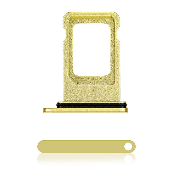 Sim Card Tray with Rubber Seal - Yellow OEM for iPhone 11