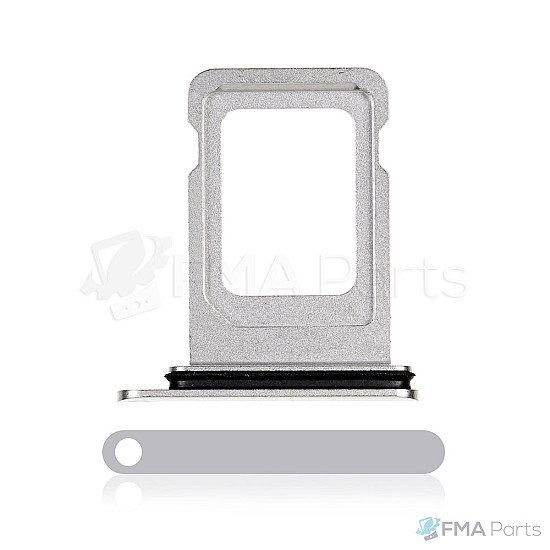 Sim Card Tray with Rubber Seal - Silver OEM for iPhone 11 Pro / 11 Pro Max