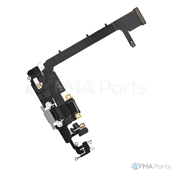 Charging Port Flex Cable with IC for iPhone 11 Pro Max - Silver (OEM)
