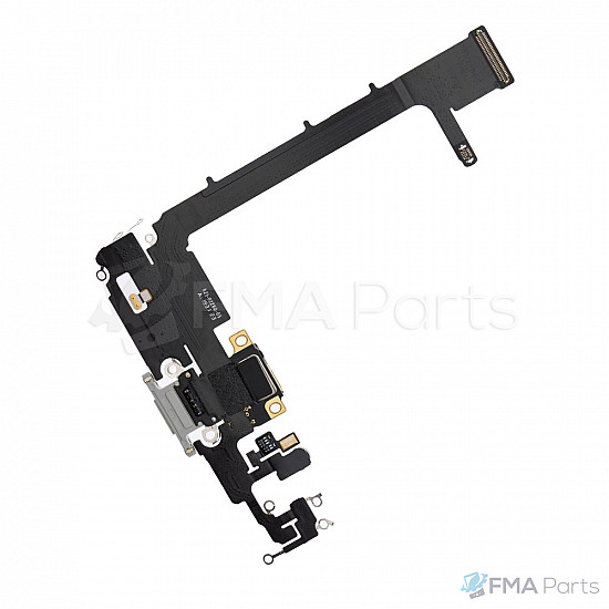 Charging Port Flex Cable with IC for iPhone 11 Pro Max - Silver (OEM)