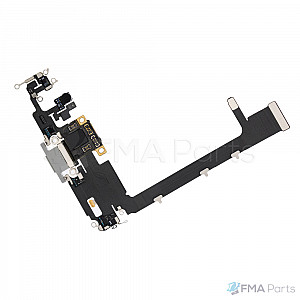 Charging Port Flex Cable with IC for iPhone 11 Pro Max - Silver (OEM)