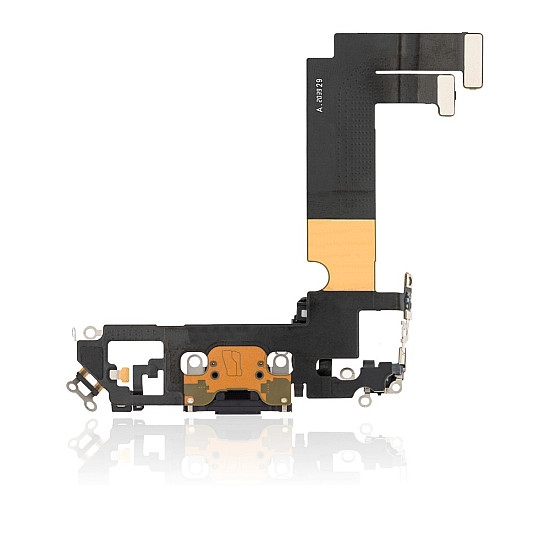 Charging Port with Microphone Flex Cable (OEM) - Black for iPhone 12 mini
