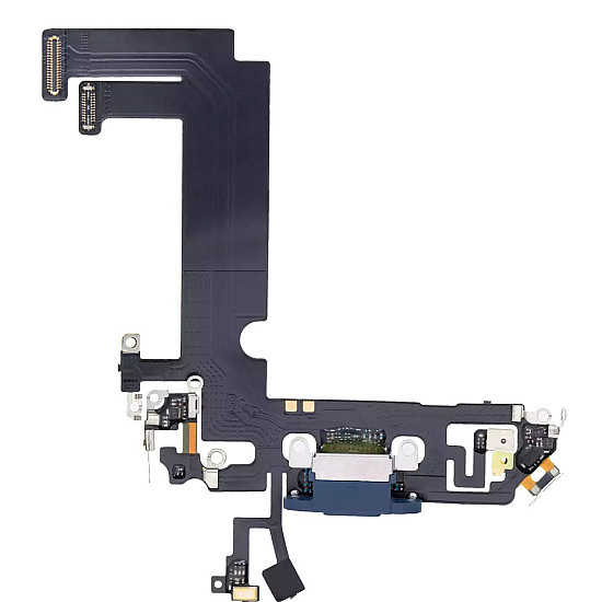 Charging Port with Microphone Flex Cable (OEM) - Blue for iPhone 12 mini
