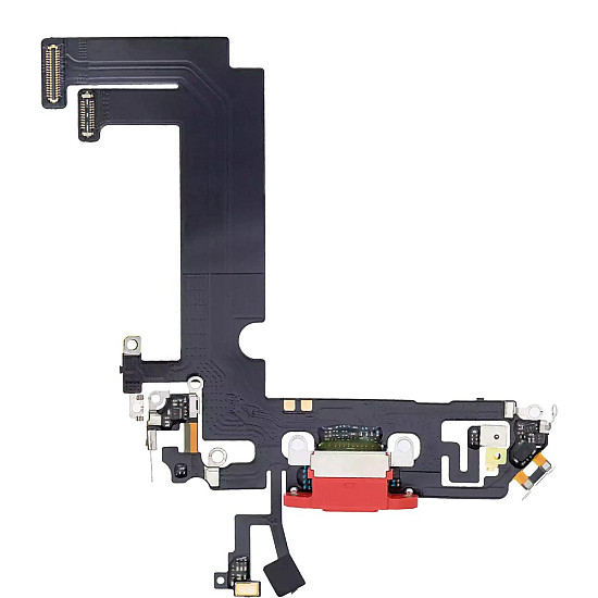 Charging Port with Microphone Flex Cable (OEM) - Red for iPhone 12 mini