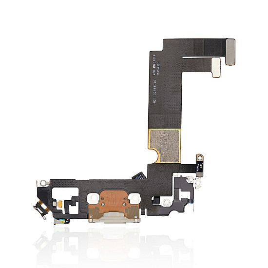 Charging Port with Microphone Flex Cable (OEM) - White for iPhone 12 mini