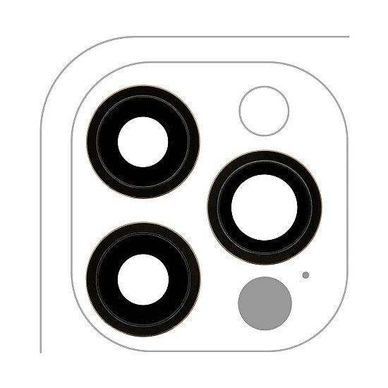 Rear Camera Lens with Bezel - Gold OEM for iPhone 12 Pro