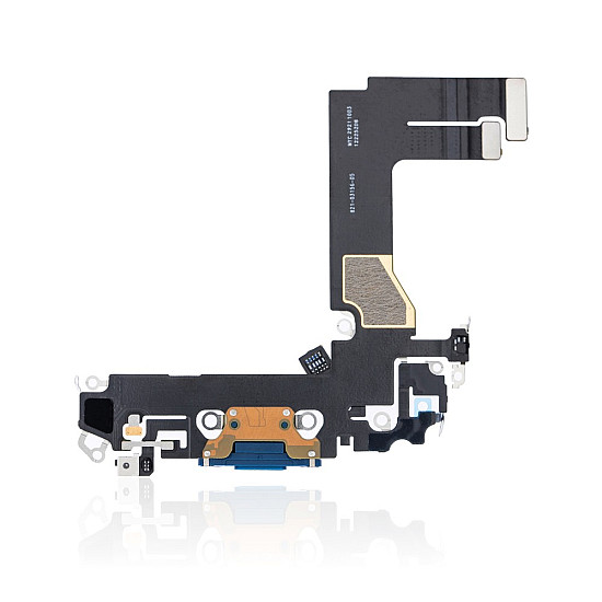 Charging Port with Microphone Flex Cable (OEM) - Blue for iPhone 13 mini