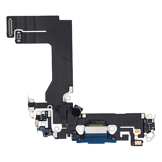 Charging Port with Microphone Flex Cable (OEM) - Blue for iPhone 13 mini