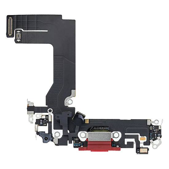 Charging Port with Microphone Flex Cable (OEM) - Red for iPhone 13 mini