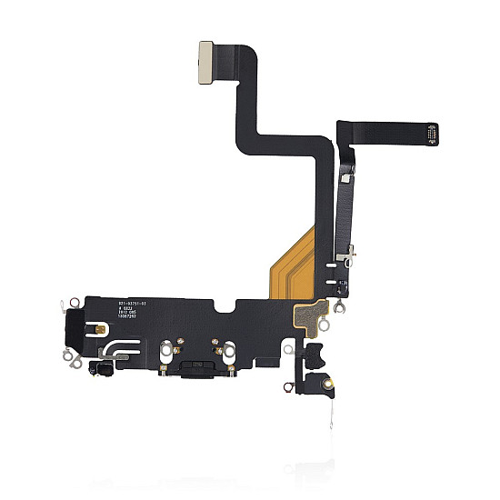 Charging Port with Microphone Flex Cable (OEM) - Space Black for iPhone 14 Pro