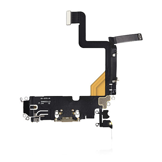 Charging Port with Microphone Flex Cable (OEM) - Gold for iPhone 14 Pro