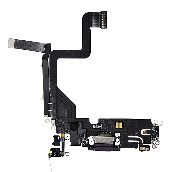 Charging Port with Microphone Flex Cable (OEM) - Deep Purple for iPhone 14 Pro