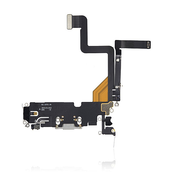 Charging Port with Microphone Flex Cable (OEM) - Silver for iPhone 14 Pro