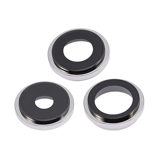 Rear Camera Lens with Bezel - Silver OEM for iPhone 14 Pro / 14 Pro Max